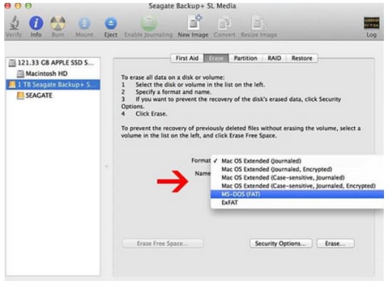 mac os format usb drive fat with master boot record scheme