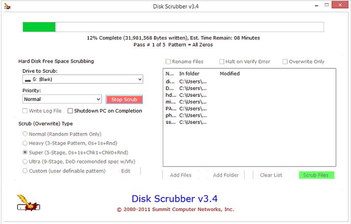 eraser file shredder windows xp
