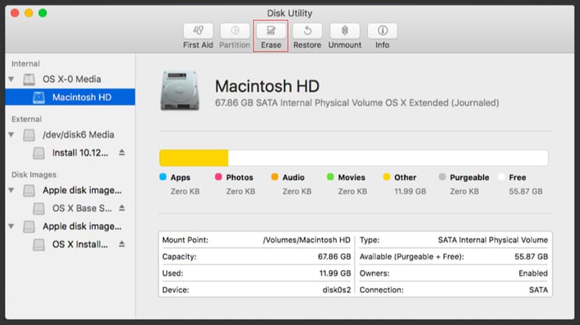 macbook wipe disk