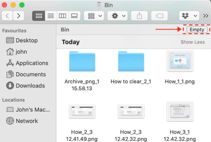 how to clean out mac storage
